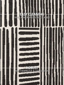 Čierny/krémovobiely okrúhly vnútorný a vonkajší koberec ø 160 cm Haringey Bounds – Ted Baker