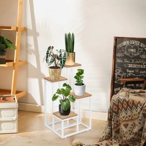 Stojan na kvety MORGEN CRAFT biely