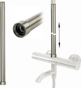 Rea Rea, predĺženie pre vaňovú/sprchovú súpravu 50cm, oceľová, REA-K9362