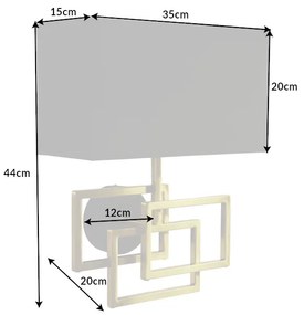 Dizajnová nástenná lampa Calanthe zlatá