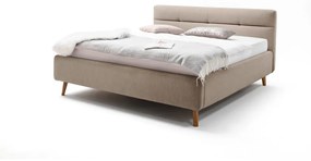 Béžová dvojlôžková posteľ s roštom a úložným priestorom Meise Möbel Lotte, 160 x 200 cm