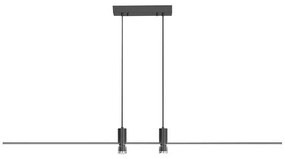 LED Luster na lanku LED/19W/230V 4000K čierna