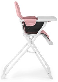 Ricokids Detská jedálenská stolička Nuco biela + ružová