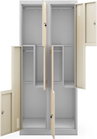 Šatníková skriňa typu L sivá / dub sonoma: Eco Design JULIA, 800 x 1850 x 450 mm