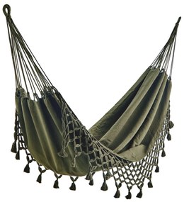 MADAM STOLTZ Hojdacia sieť Hammock Olive Green