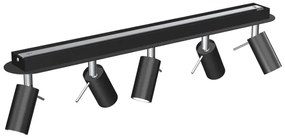 Bodové svietidlo PRESTON 5xGU10/MR11/40W/230V čierna