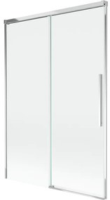 Mexen Rox, 2-krídlová posuvná vaňová zástena 120 x 150 cm, 8mm číre sklo, chrómový profil, 8C9-120-001-01-00