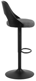Tmavosivé barové stoličky v súprave s nastaviteľnou výškou 2 ks (výška sedadla 84 cm) Lucy – Actona