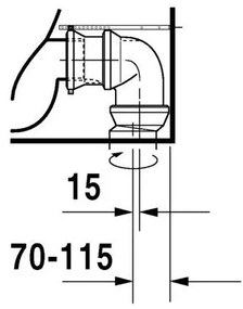 DURAVIT DuraStyle WC misa kombi s Vario odpadom, 370 mm x 400 mm x 630 mm, s povrchom WonderGliss, 21550900001