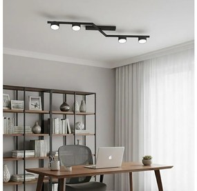 Stropné svietidlo SKAN 4xGX53/12W/230V čierne