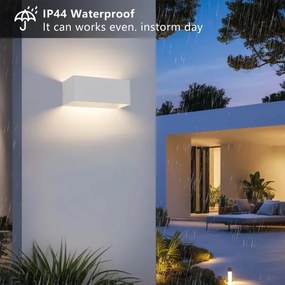 Brilagi - LED vonkajšie nástenné svietidlo DONNANI LED/7W/230V 20 cm biele IP44