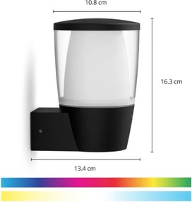 WiZ - LED RGBW Stmievateľné vonkajšie svietidlo ELPAS LED/8,5W/230V IP44 Wi-Fi