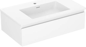 Mexen Orio, kúpeľňová skrinka 80 cm s umývadlom Otis, 1 zásuvka, biela matná, 91A10-08023-1-BF01-W18M01