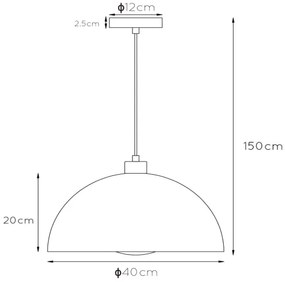 Lucide 45496/01/35 - Luster na lanku SIEMON 1xE27/40W/230V modrá