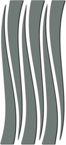 Zrkadlová nálepka na stenu čiary | HELGA: Zrkadlo Silver Plexisklo 30 x 15 cm 2873-9396 OX007- 3D modern stickers