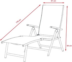 Polohovateľné relaxačné lehátko Avenberg SIESTA