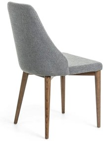 Čalúnená stolička TREND sivá  jaseňové drevo