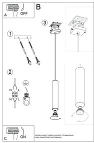 Sollux SL.1489 - Luster na lanku LAGOS 1xGU10/10W/230V červená