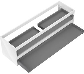 Mexen Box-A, závesná skrinka 160 cm, 2 zásuvky, biela lesklá, 91AX0-1600-470-2-00