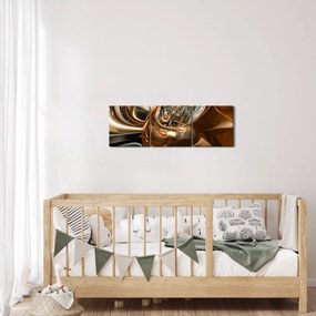 Obraz abstrakcie (s hodinami) (90x30 cm)
