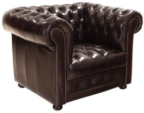 furniture-nabytek.cz - Pohovka jednomiestna Chesterfield Manchester z pravej hovädzej kože