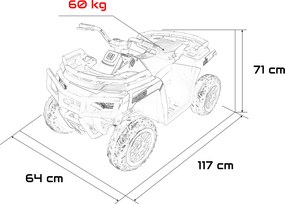 Ramiz Štvorkolka 4x4 ATV WOLF Modrá