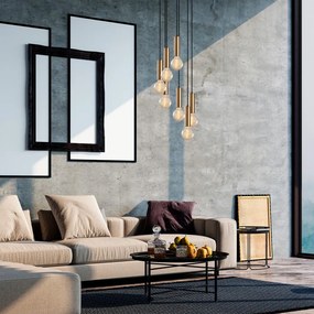 Závesné svietidlo v čierno-zlatej farbe ø 40 cm Tempo – Opviq lights