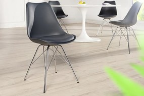 Dizajnová jedálenská stolička Scandinavia šedá