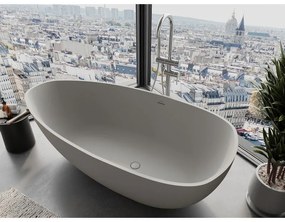 Mexen Imola, voľne stojaca vaňa z konglomerátu 160 x 81 cm, betónová matná, 57281608061