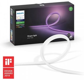 PHILIPS HUE Vonkajší šikovný LED pásik HUE s Bluetooth a funkciou RGB, 37,5 W, teplá biela-studená biela, 5m, IP