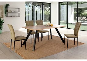 Kaki jedálenské stoličky v súprave 4 ks Holly – Marckeric