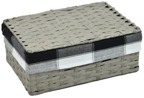 Úložný box s víkem šedý Rozměry (cm): 53x33, v. 19