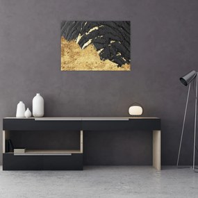 Sklenený obraz - Zlatá štruktúra N⁰1 (70x50 cm)