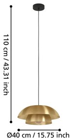 Eglo 900849 - Luster na lanku CENCIARA 1xE27/40W/230V