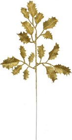Vianočná zlatá umelá trblietavá vetvička cezmína - 15*3*38 cm