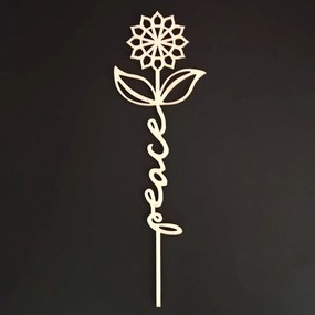 AMADEA Drevený zápich kvetina - Peace, dĺžka 28 cm