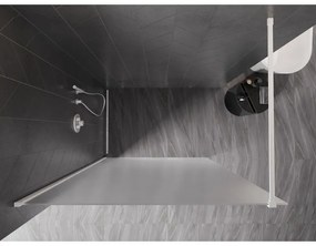 Mexen Kioto-X, sprchová zástena 150 x 200 cm, 10mm sklo námraza, biely profil, 800-150-101-20-30-X