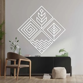 Drevený Obraz na stenu 4 diely geometria | SENTOP HDF0397-A-B-C