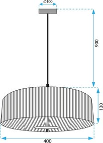 Toolight Toolight, stropné svietidlo 1xE27 APP1484-1CP, čierna, OSW-05051