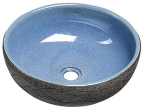 Sapho Sapho, PRIORI keramické umývadlo, priemer 41cm, 15cm, modrá/šedá, PI020