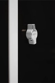 Kovová šatníková skriňa Trestles SS2M 1800x600x500 mm, 2 oddiely, čierne dvere Podnož: bez podnože, Zámok: otočný