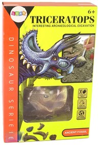 Lean Toys Vzdelávacia súprava na vykopávanie dinosaurov - Triceratops
