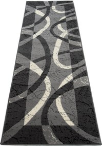 TA Koberec 3707A TMAVO SIVÁ LACNÁ PP CRM Rozmer: 70x300 cm