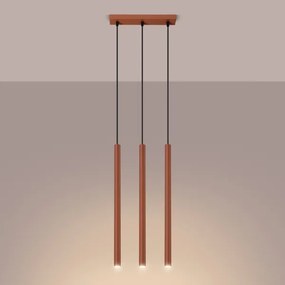 Sollux SL.1526 - Luster na lanku PASTELO 3xG9/8W/230V červená
