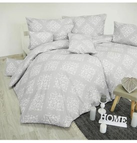 Flanelové obliečky Atény sivé EMI, Predĺžený set jednolôžko obsahuje 1x 140x220 + 1x 70x90