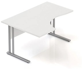 Ergonomický stôl Visio 140 x 100 cm, ľavý, biela