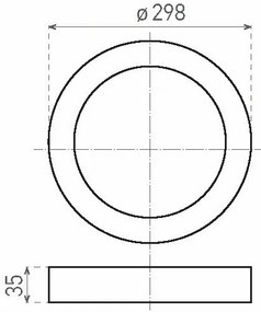 LED Stropné svietidlo FENIX LED/24W/230V 3800K pr. 29,8 cm snehovo biela
