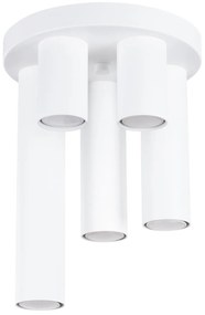 Stropné svietidlo Lagos, 5x biele kovové tienidlo