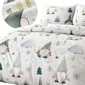 VIANOČNÉ FLANELOVÉ OBLIEČKY FLANELOVE 200X220 CM, 2 KS 70X80 CM VZOROVANÉ