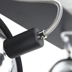 Dizajnové bodové svetlo čierne 2-žiarovkové nastaviteľné - Nox